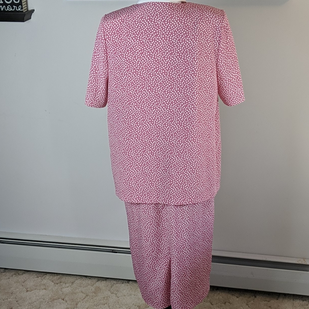 Vintage Florentine Pink Polka Dot Dress With Matching Jacket 12 (fits M) - Picture 4 of 16